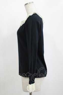 画像2: Leur Getter / レース襟カットソー  黒 H-25-11-12-041-LU-TO-KB-ZH