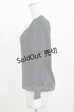 画像2: Leur Getter / レース襟カットソー  黒 H-25-11-12-041-LU-TO-KB-ZH