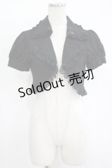 h.Jelly HONEY / 襟付きパフスリーブボレロ  ブラック H-25-11-12-042-HN-TO-KB-ZH