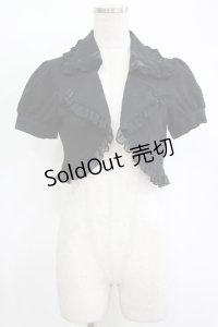 h.Jelly HONEY / 襟付きパフスリーブボレロ  ブラック H-25-11-12-042-HN-TO-KB-ZH