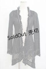 HONEY / シアーロングカーディガン  ブラック H-25-11-12-043-HN-TO-KB-ZH