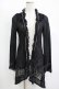 画像1: HONEY / シアーロングカーディガン  ブラック H-25-11-12-043-HN-TO-KB-ZH (1)