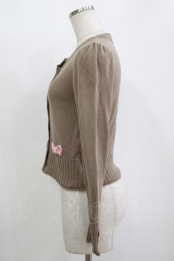 画像2: Shirley Temple / ベルベットリボンカーディガン 160 ブラウン H-25-11-12-044-ET-TO-KB-ZH