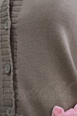 画像4: Shirley Temple / ベルベットリボンカーディガン 160 ブラウン H-25-11-12-044-ET-TO-KB-ZH