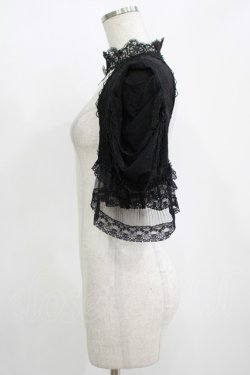画像2: DARK IN LOVE / Gothic elegant short sleeves capeボレロ L ブラック H-25-11-12-050-PU-TO-KB-ZH