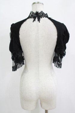 画像3: DARK IN LOVE / Gothic elegant short sleeves capeボレロ L ブラック H-25-11-12-050-PU-TO-KB-ZH