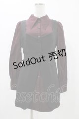 EATME / 2WAYレイヤードシャツワンピース S ブラック/ボルドー H-25-11-12-1038-LO-OP-NS-ZH