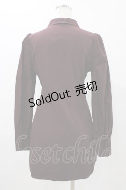 画像4: EATME / 2WAYレイヤードシャツワンピース S ブラック/ボルドー H-25-11-12-1038-LO-OP-NS-ZH