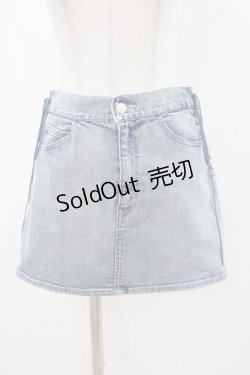 画像1: EATME / レースアップデニムスカート S アイスブルー H-25-11-12-1042-LO-SK-NS-ZH