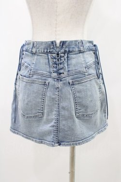 画像2: EATME / レースアップデニムスカート S アイスブルー H-25-11-12-1042-LO-SK-NS-ZH