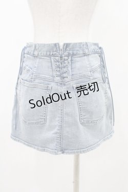 画像2: EATME / レースアップデニムスカート S アイスブルー H-25-11-12-1042-LO-SK-NS-ZH