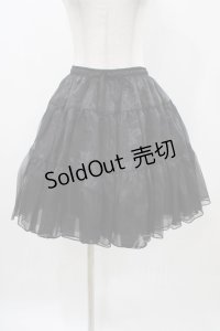 axes femme kawaii / ボリュームオーガンジーパニエ M ブラック H-25-11-12-1044-AX-SK-NS-ZH