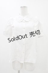 axes femme POETIQUE / バラふくれジャガード半袖ブラウス M オフ H-25-11-12-1050-AX-BL-NS-ZH