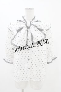 Rojita / ハートドットプリントリボンブラウス Free アイボリー H-25-11-12-1051-LO-BL-NS-ZH