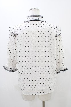 画像2: Rojita / ハートドットプリントリボンブラウス Free アイボリー H-25-11-12-1051-LO-BL-NS-ZH