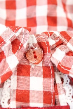 画像3: axes femme kawaii / ギンガムチェック半袖ブラウス M レッド H-25-11-12-1054-AX-BL-NS-ZH