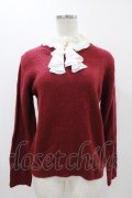 axes femme / 襟付きニット M レッド H-25-11-12-1055-AX-TO-NS-ZH