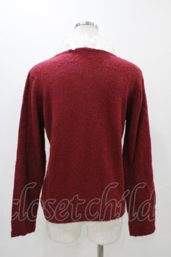 画像2: axes femme / 襟付きニット M レッド H-25-11-12-1055-AX-TO-NS-ZH