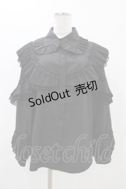 画像1: axes femme purple label / プリーツフリルブラウス N  H-25-11-12-1060-LO-BL-NS-ZH