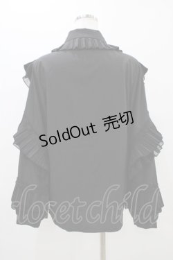 画像2: axes femme purple label / プリーツフリルブラウス N  H-25-11-12-1060-LO-BL-NS-ZH