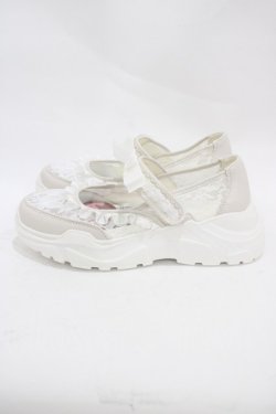 画像2: m petit by misako / AMコウリボンフリルSNK L ホワイト H-25-11-12-1001-LO-SH-NS-ZH