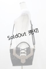 axes femme / 配色フラップデザインバッグ Free ブラック H-25-11-12-1008-AX-BG-NS-ZH