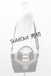 axes femme / 配色フラップデザインバッグ Free ブラック H-25-11-12-1008-AX-BG-NS-ZH