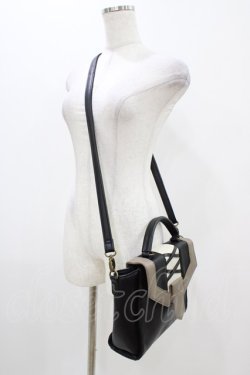 画像2: axes femme / 配色フラップデザインバッグ Free ブラック H-25-11-12-1008-AX-BG-NS-ZH