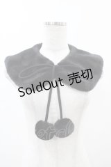 m petit by misako / AMポンポンツキエリ  ブラック H-25-11-12-1012-LO-ZA-NS-ZH