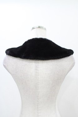 画像2: m petit by misako / AMポンポンツキエリ  ブラック H-25-11-12-1012-LO-ZA-NS-ZH