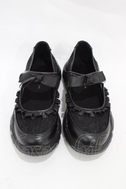 画像1: m petit by misako / AMコウリボンフリルSNK L ブラック H-25-11-12-1002-LO-SH-NS-ZH