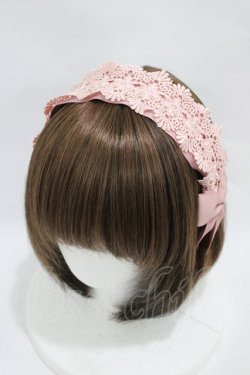 画像1: m petit by misako / TT*AMレースカチューシャ  ピンク H-25-11-12-1016-LO-AC-NS-ZH