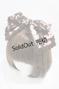 BABY,THE STARS SHINE BRIGHT / ハートマーブルチョコレートとシュガーコーテッドクッキー柄リボンカチューシャ  ブラウン H-25-11-12-1018-BA-AC-NS-ZH