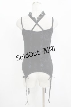 画像3: FRILL / ガーター風キャミソール  ブラック H-25-11-12-051-HN-TO-KB-ZH