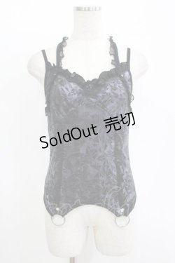 画像1: NiNE. / リングパーツキャミ  ブラック H-25-11-12-052-PU-TO-KB-ZH