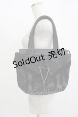 h.naoto Blood / クロスチャーム付ジャガード切替バッグ  ブラック H-25-11-12-056-HN-BG-KB-ZH