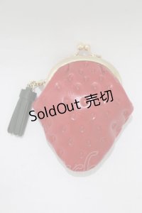 EARL'S FAVOURITE / 苺がま口小銭入れ  赤 H-25-11-12-063-PU-ZA-KB-ZH