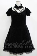 DARK IN LOVE / Star magic princess printed velvet dress XL ブラック H-25-11-12-018-PU-OP-KB-ZH
