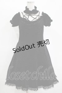 DARK IN LOVE / Star magic princess printed velvet dress XL ブラック H-25-11-12-018-PU-OP-KB-ZH