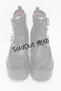 YOSUKE / 厚底ブーツ LL ブラック H-25-11-13-001-PU-SH-KB-ZH