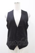 Deorart / ストライプベスト  ブラック H-25-11-13-040-PU-TO-KB-ZH