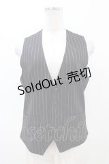 Deorart / ストライプベスト  ブラック H-25-11-13-040-PU-TO-KB-ZH