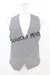Deorart / ストライプベスト  ブラック H-25-11-13-040-PU-TO-KB-ZH
