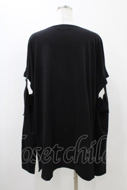 画像2: Deorart / ドレープネック袖セパレートTシャツ L ブラック H-25-11-13-042-PU-TO-KB-ZH