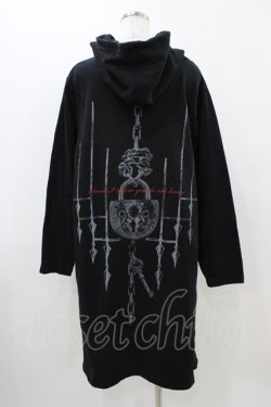 画像2: SEX POT ReVeNGe / チェーンフードプリントロングパーカー  ブラック H-25-11-13-043-SP-TO-KB-ZH