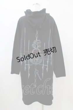 画像2: SEX POT ReVeNGe / チェーンフードプリントロングパーカー  ブラック H-25-11-13-043-SP-TO-KB-ZH