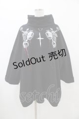 SEX POT ReVeNGe / プリントハイネックトップス L ブラック H-25-11-13-045-SP-TO-KB-ZT455