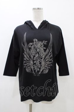 画像1: Deorart / プリントプルパーカー  ブラック H-25-11-13-046-PU-TO-KB-ZH