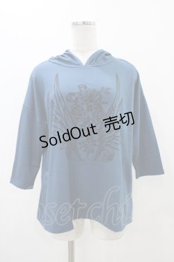 画像1: Deorart / プリントプルパーカー  ブルー H-25-11-13-047-PU-TO-KB-ZT454