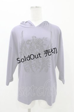 画像1: Deorart / プリントプルパーカー  パープル H-25-11-13-048-PU-TO-KB-ZH